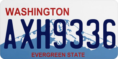 WA license plate AXH9336