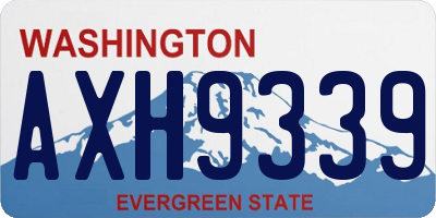 WA license plate AXH9339