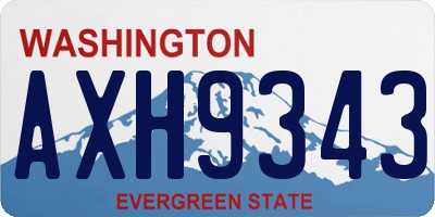 WA license plate AXH9343
