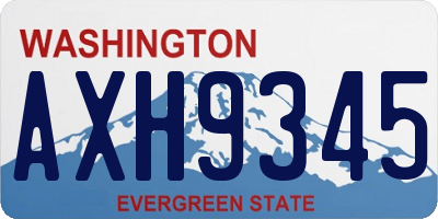 WA license plate AXH9345