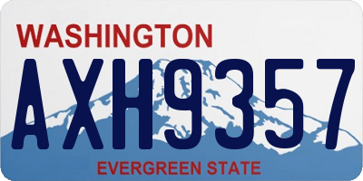 WA license plate AXH9357