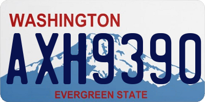 WA license plate AXH9390