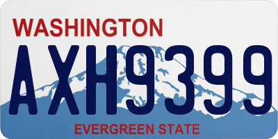 WA license plate AXH9399