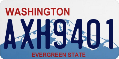 WA license plate AXH9401