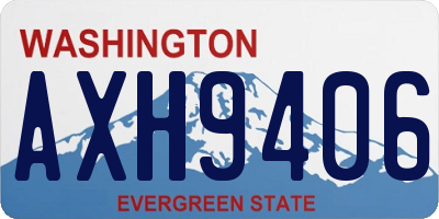 WA license plate AXH9406