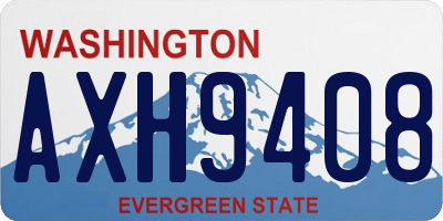 WA license plate AXH9408