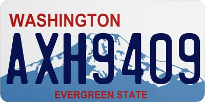 WA license plate AXH9409