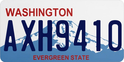 WA license plate AXH9410