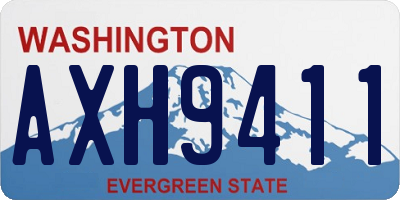 WA license plate AXH9411