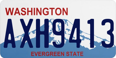 WA license plate AXH9413