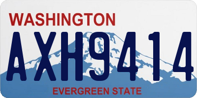 WA license plate AXH9414
