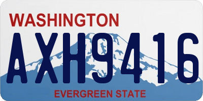 WA license plate AXH9416