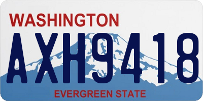 WA license plate AXH9418