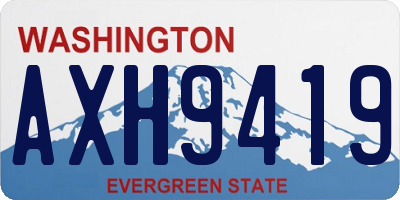 WA license plate AXH9419