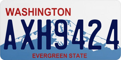 WA license plate AXH9424