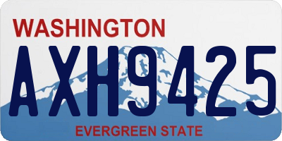 WA license plate AXH9425