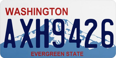 WA license plate AXH9426