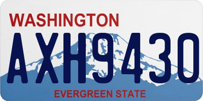 WA license plate AXH9430