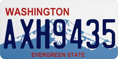 WA license plate AXH9435