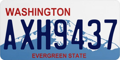 WA license plate AXH9437