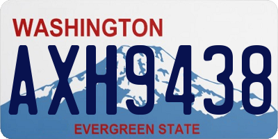 WA license plate AXH9438