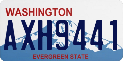 WA license plate AXH9441