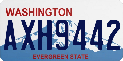 WA license plate AXH9442