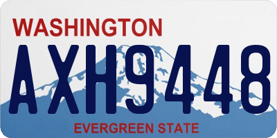 WA license plate AXH9448