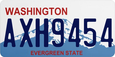 WA license plate AXH9454