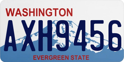 WA license plate AXH9456