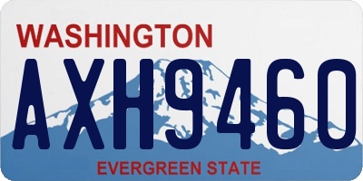 WA license plate AXH9460