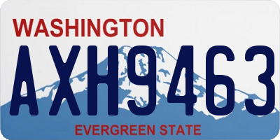 WA license plate AXH9463