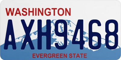 WA license plate AXH9468