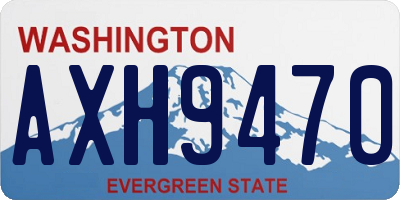 WA license plate AXH9470