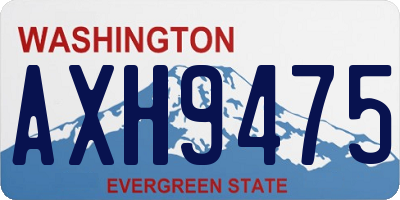 WA license plate AXH9475
