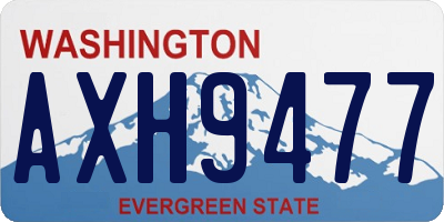 WA license plate AXH9477