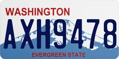 WA license plate AXH9478