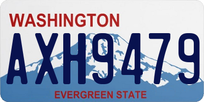 WA license plate AXH9479