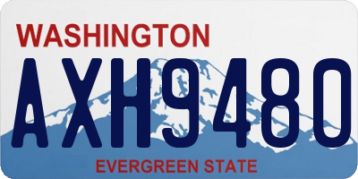 WA license plate AXH9480