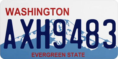WA license plate AXH9483
