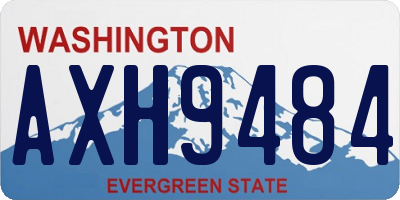 WA license plate AXH9484