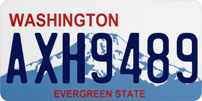 WA license plate AXH9489