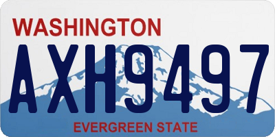 WA license plate AXH9497