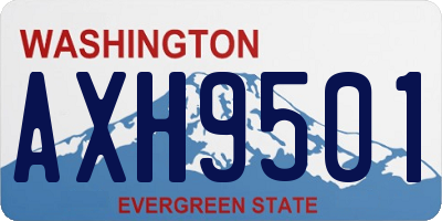WA license plate AXH9501