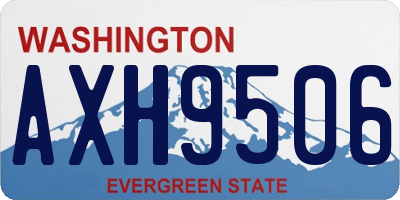 WA license plate AXH9506