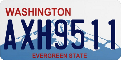 WA license plate AXH9511
