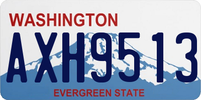 WA license plate AXH9513