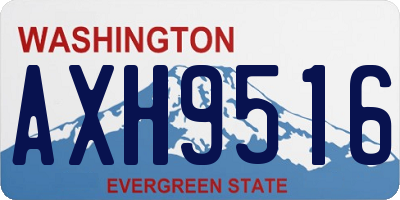 WA license plate AXH9516
