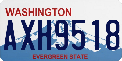 WA license plate AXH9518