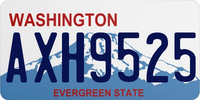 WA license plate AXH9525